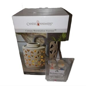 Candle Warmers Canopy Illumination Geo Lantern Warmer in Cream